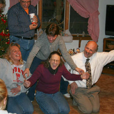We were trying
to choreograph 
"We Wish You a Merry Christmas" to Mom