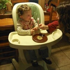Hailey Darlene's 2nd Birthday...Kristel sang Happy Birthday to her and made birthday chocolate chip cookies.