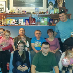 Christmas Eve 2014 - Mikey with Amy and Chad, John and Meghan, Kimmy and Damien, Curt, Natalie, Marlee Mei, Addison and Mmeilya.