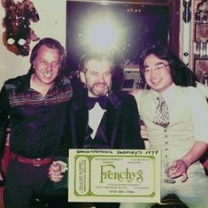 Darrell, Bill, & Tim at Grand Opening of Frenchy's, 1979.