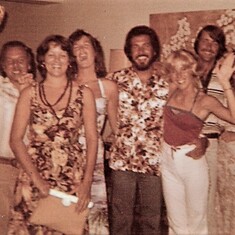 Darrell, Vince and Mike in Hawaii 1977 with some new friends (yes, it was party time!)