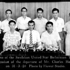 Just sharing an image from my 60-year old album......Badminton champions of Sandakanakan