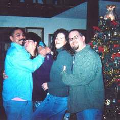 Michelle, Matt & Tam & Joe at Christmas w/ Dave & Mary