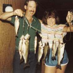 Donnie & Michelle after a fishing trip with Dave.