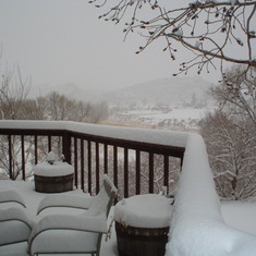 Deck in Snow at Masonville