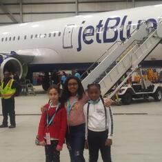 Sarai Chisholm attending JetBlue's Fly Like a Girl Event with friends in April, 2019.