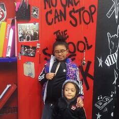 Sarai and brother Izzy at Broadway play, School of Rock in NYC in 2018.