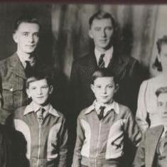 Ben, Marie and family. Henry, Ben Jr. Dave, George and Marianne. Likely 1942