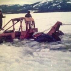 What happens when the ice is too thin and the load is too heavy. Tagish Lake.