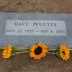 Dave Pfuetze's grave in Sunset Cemetery  Manhattan, Kansas.  He is buried with his parents, Scott and Janet Pfuetze in Section 13-C-14.