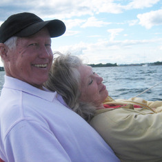 Two very contented people- David and his 1st mate, Linda