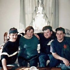 1994   The Brown siblings. L to R, John, Mary, David, Thomas 