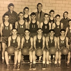 One of David's basketball teams. Dave lower left