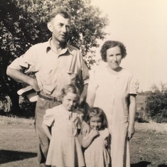 Mary Jane's Family in Jerome, Michigan.
Mary Jane is front right. Mary's family ran a small family farm.