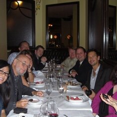 Dinner with colleagues at the American Academy of Ophthalmology meeting in San Francisco, CA 2008