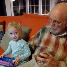 With grand daughter Harper