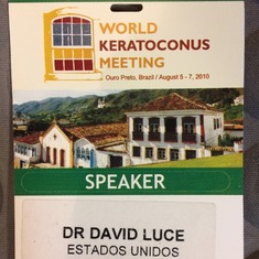 Dad (Dave) spoke a lot about keratoconus in the past few years.  He was never formally schooled in the medical field but that didn't stop him from making advances, with his Reichert colleagues, in the field of ophthalmology 