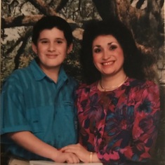 David's high school friend Gloria Smasal, and her son Brian.