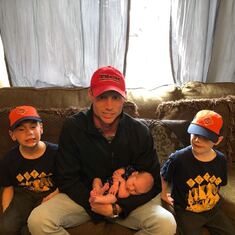 Josh with his sons " Cub Scouts" and Baby Benjamin.