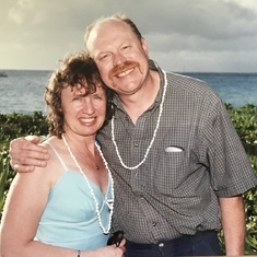 Celebrating their 25th Anniversary in Hawaii.