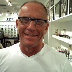 Getting new glasses at the Beverly Center
