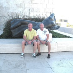 David and Barry at the Getty Museum Los Angeles CA 2008