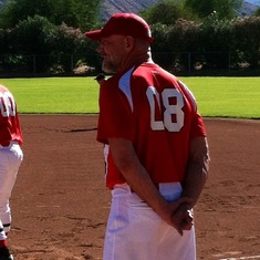 David coaching first base for his team the Digs fall 2012