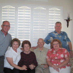 David, June, Mother Mary, Dad, Marty and Beth at parents in Oceanside CA