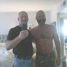 David and Barry selfie at home in Los Angeles 2009