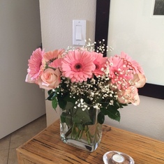 Davids last arrangement..he picked it from photos I sent from the store... 2.4.14