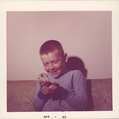 David with Chip the hamster