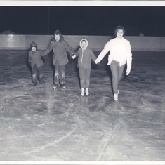 Ice skating in Michigan with Beth, Marty and June