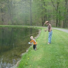 Fishin'  with Uncle David 1 May 2009