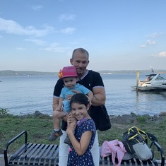 Pampa David with his grand babies - August 2020