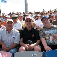 Ben Holt, Frank Monaldo, and Dave attending Dodgers-Orioles spring training game, March 2008, Vero Beach FL