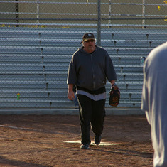 Dave played first base on the Ekman Pumpers softball team