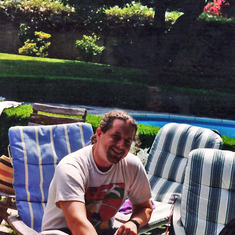 Dave at a Los Angeles pool party in 1993