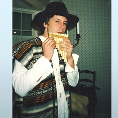 Dave, 1990 - on the way to Halloween party as a gypsy