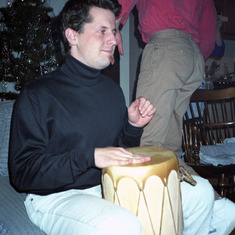 Dave with drum, 1987