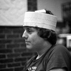 Dave with EEG, 1984.