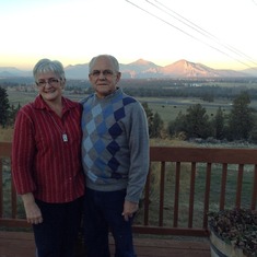 With Susie & their amazing view at home.  Thanksgiving 2015.