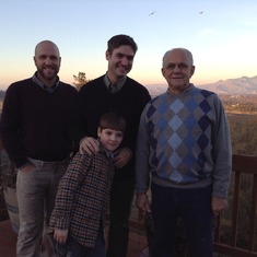 With sons-in-law, Scott and Aaron, and grandson, Henry.  Thanksgiving 2015.