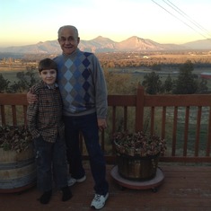 Nov. 2015, with grandson, Henry Palmer.