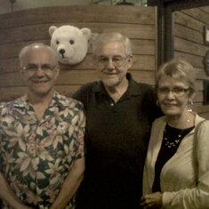 With Brother-in-law, Bill Winnett and Darlene Winnett in Bend, celebrating David's 70th Birthday