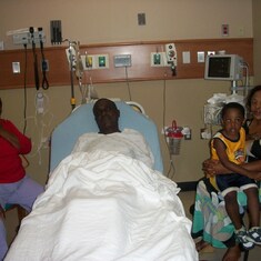 The Bokwoango family visiting Ayi @ Laurel Regional Hospital in Maryland