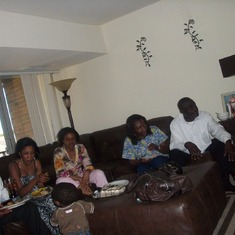 During our Bokwoango family meeting in Irene Molus's house in Lanham Maryland