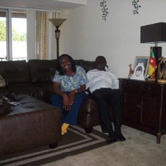 Ayi and sister Nalo Ikome in Irene's house