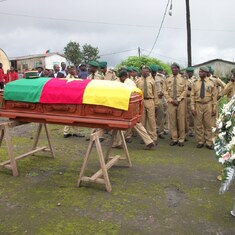 receiving his last military honors in Buea