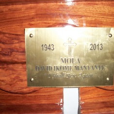 Mola Manyanye's personalized casket