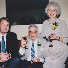 With his parents, Bea & Fred, on their 50th Wedding Anniversary.